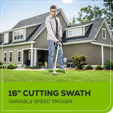 80V 16" Cordless Battery String Trimmer (Attachment Capable) w/ 2.5 Ah Battery & Charger