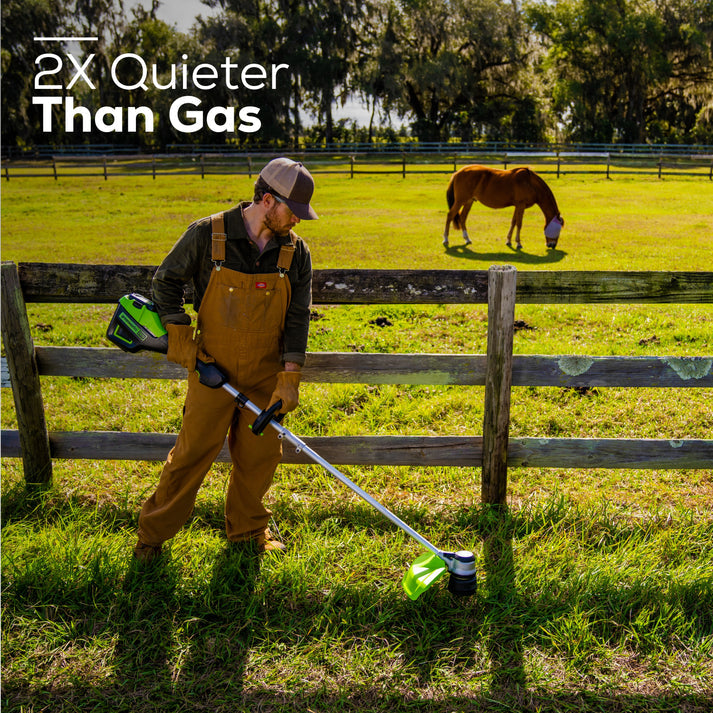 60V 16" String Trimmer and 8" Edger Combo Kit w/ 2.0Ah Battery & Charger