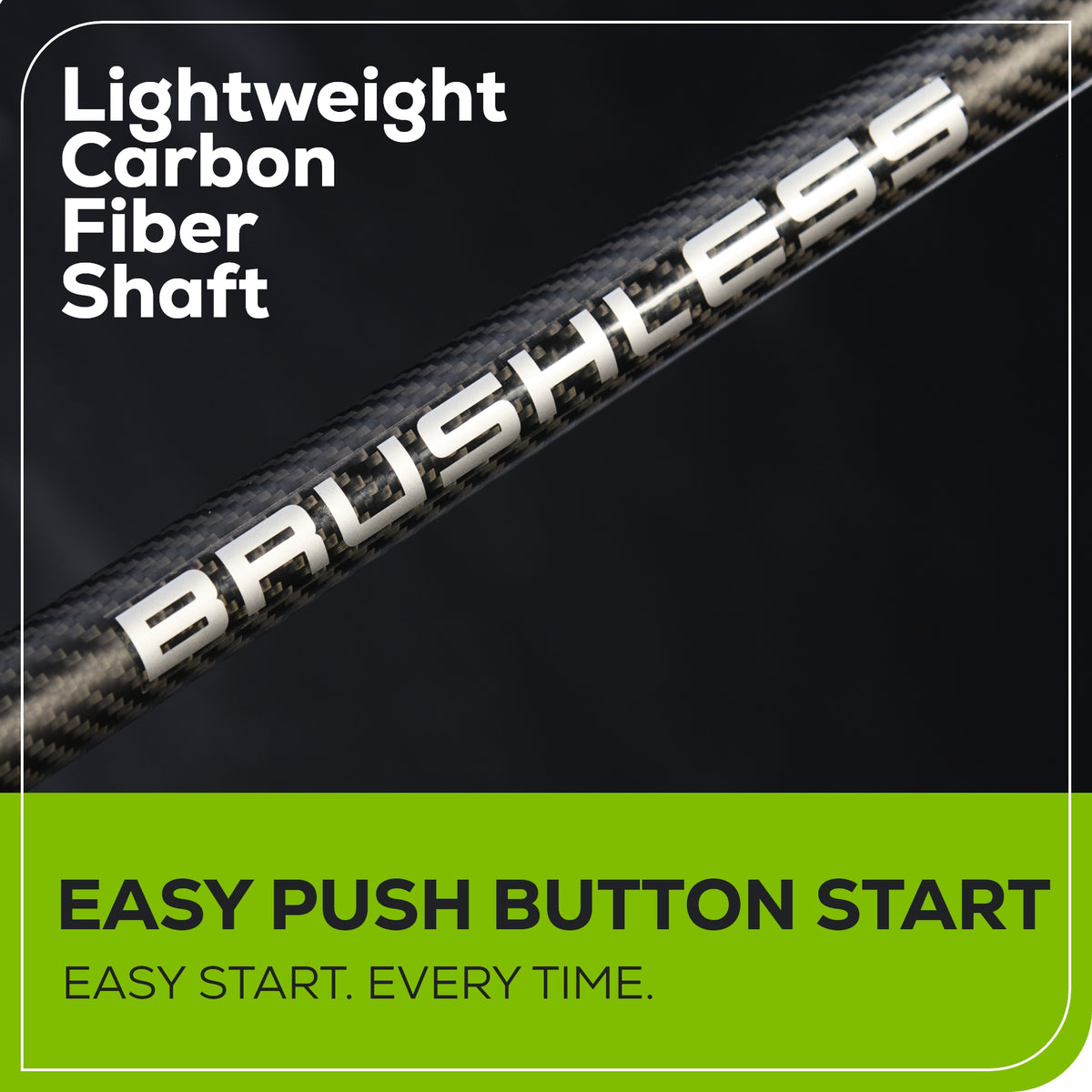 60V 17" Cordless Battery Brushless String Trimmer, Carbon Fiber Shaft: 4.0 Ah Battery and Charger