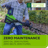 60V 17" Cordless Battery Brushless String Trimmer, Carbon Fiber Shaft: 4.0 Ah Battery and Charger