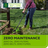 60V 16" Cordless Battery String Trimmer + 750CFM Blower w/2.5Ah Battery and 3A Charger