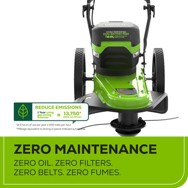 Pro 60V 22" Cordless Battery Brushless Wheeled String Trimmer (Tool Only)