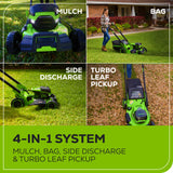 OPEN BOX 60V 22" Cordless Battery Self-Propelled Lawn Mower w/ 8.0Ah Battery & 6A Charger
