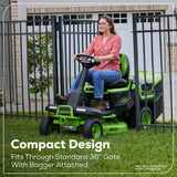 60V 30” CrossoverT Riding Lawn Tractor 3PC Combo Kit w/ Two 8.0Ah Batteries, Two 4.0Ah Batteries, One 2.5Ah Battery and Two Chargers