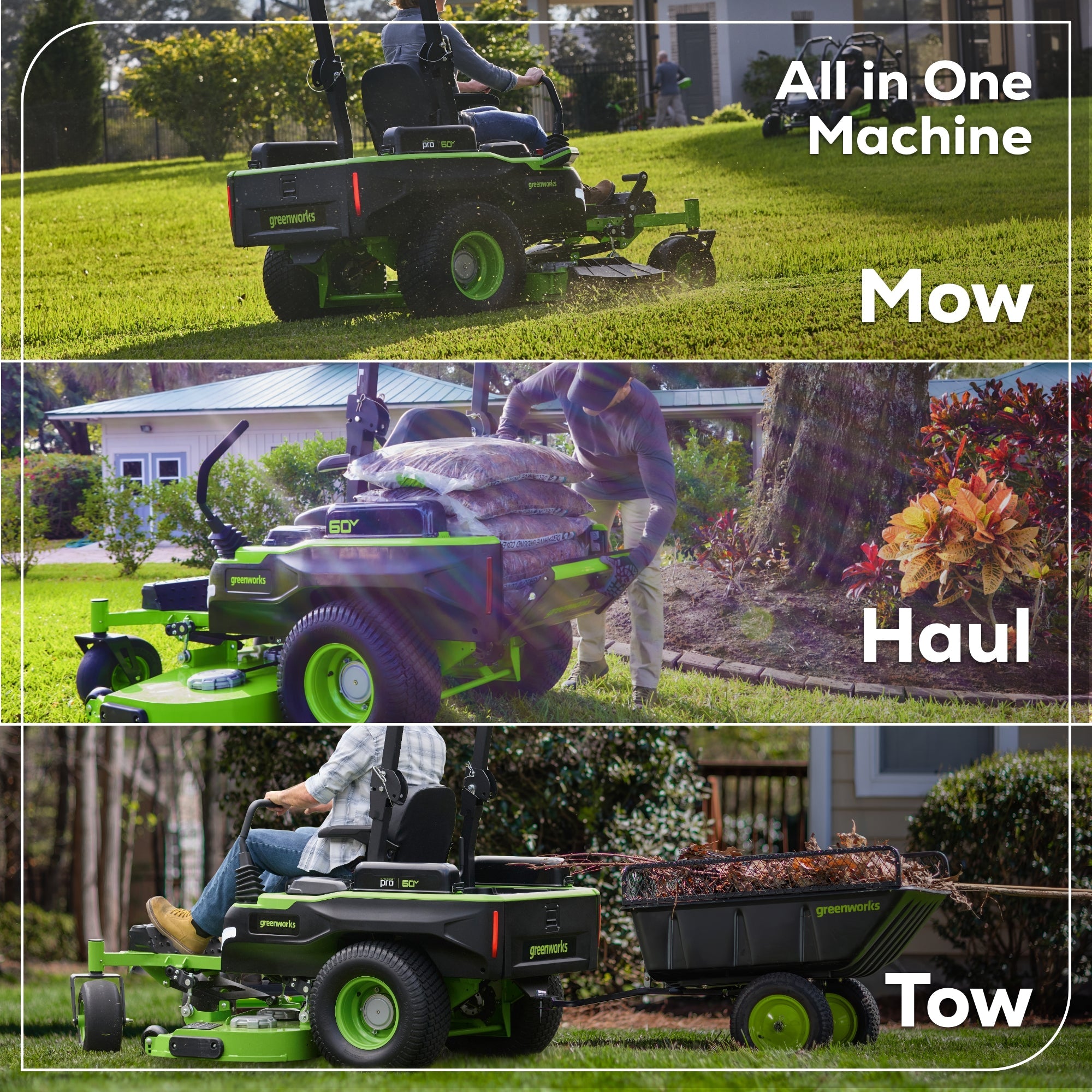 60V 54" MaximusZ Zero Turn Riding Mower 3PC Combo Kit with (2) 20.0 Ah, (2) 8.0 Ah, (2) 4.0 Ah & (1)2.5Ah Batteries and (2) Charger