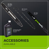 60V 18"Cordless Battery  2.0KW Chainsaw and Hard Case w/ 4Ah Battery and Charger