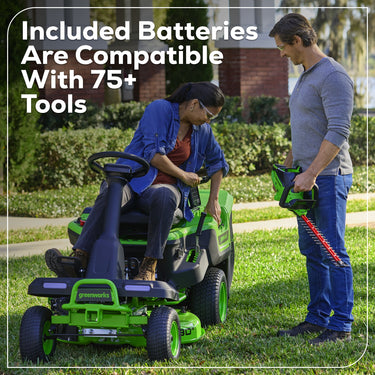 60V 30” CrossoverT Riding Lawn Tractor with (2) 8.0 Ah, (2) 4.0 Ah Batteries & 600-Watt Charger