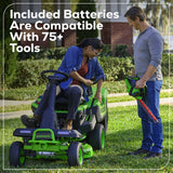 60V 30” CrossoverT Riding Lawn Tractor 3PC Combo Kit w/ Two 8.0Ah Batteries, Two 4.0Ah Batteries, One 2.5Ah Battery and Two Chargers