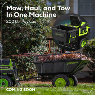 60V 30” CrossoverT Riding Lawn Tractor with (2) 8.0 Ah, (2) 4.0 Ah Batteries & 600-Watt Charger