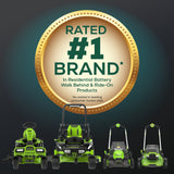 60V 30” CrossoverT Riding Lawn Tractor with (2) 8.0 Ah, (2) 4.0 Ah Batteries & 600-Watt Charger