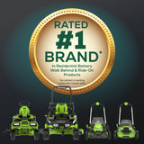 60V 30” CrossoverT Riding Lawn Tractor 3PC Combo Kit w/ Two 8.0Ah Batteries, Two 4.0Ah Batteries, One 2.5Ah Battery and Two Chargers