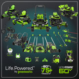 60V 30” CrossoverT Riding Lawn Tractor with (2) 8.0 Ah, (2) 4.0 Ah Batteries & 600-Watt Charger