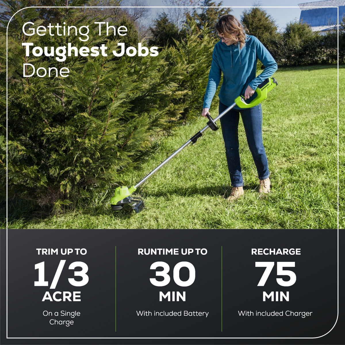 40V 15" Cordless Battery String Trimmer/350CFM Blower Combo Kit w/ 2.5Ah Battery & Charger