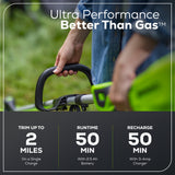 60V 16" Cordless Battery String Trimmer w/ 2.5Ah Battery and 3A Charger