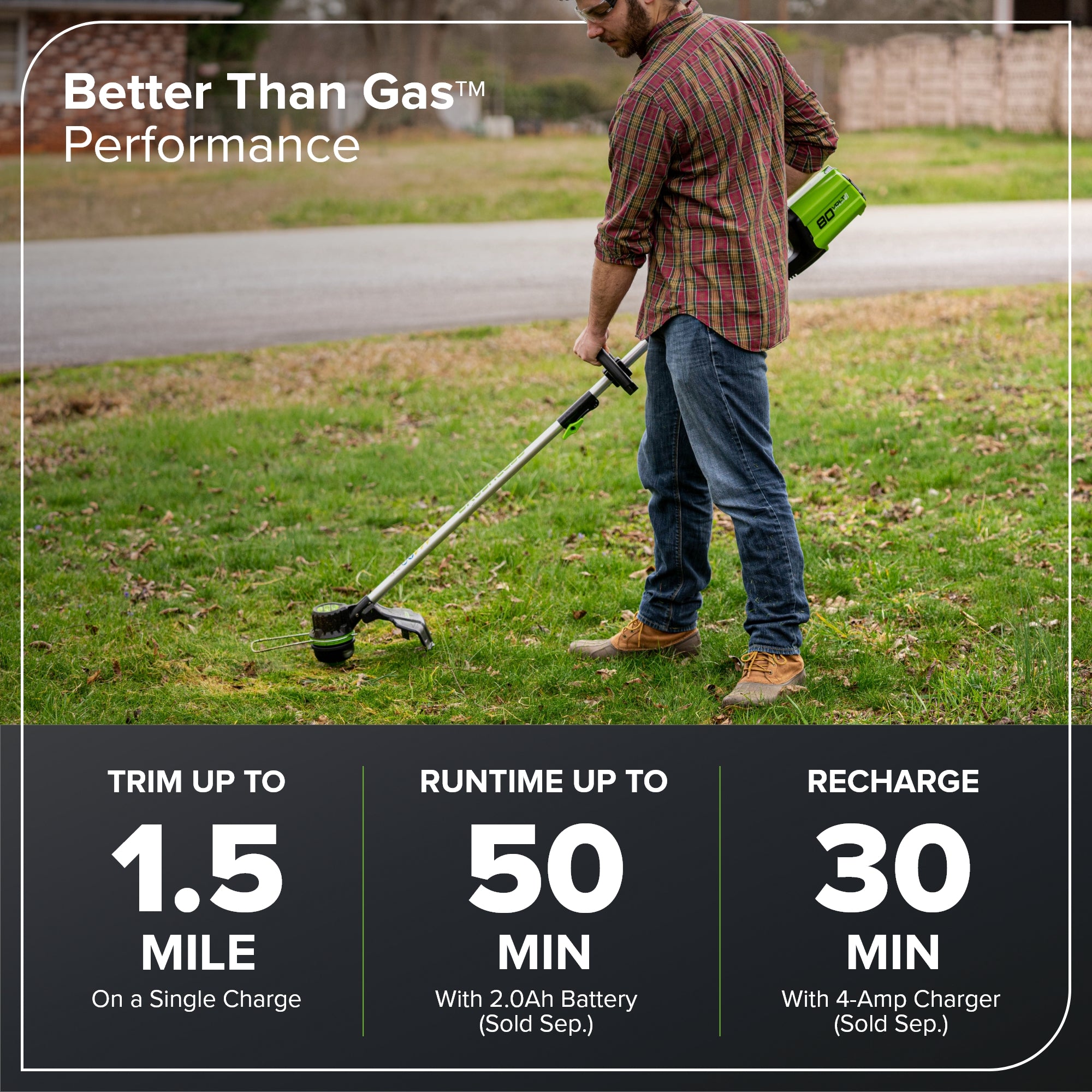 80V Cordless 16" Brushless String Trimmer (Tool Only)