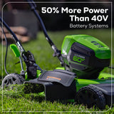 60V 19" Cordless Battery Push Lawn Mower w/ 5.0Ah Battery & Charger