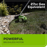 60V 16" Cordless Battery String Trimmer w/ 2.5Ah Battery and 3A Charger