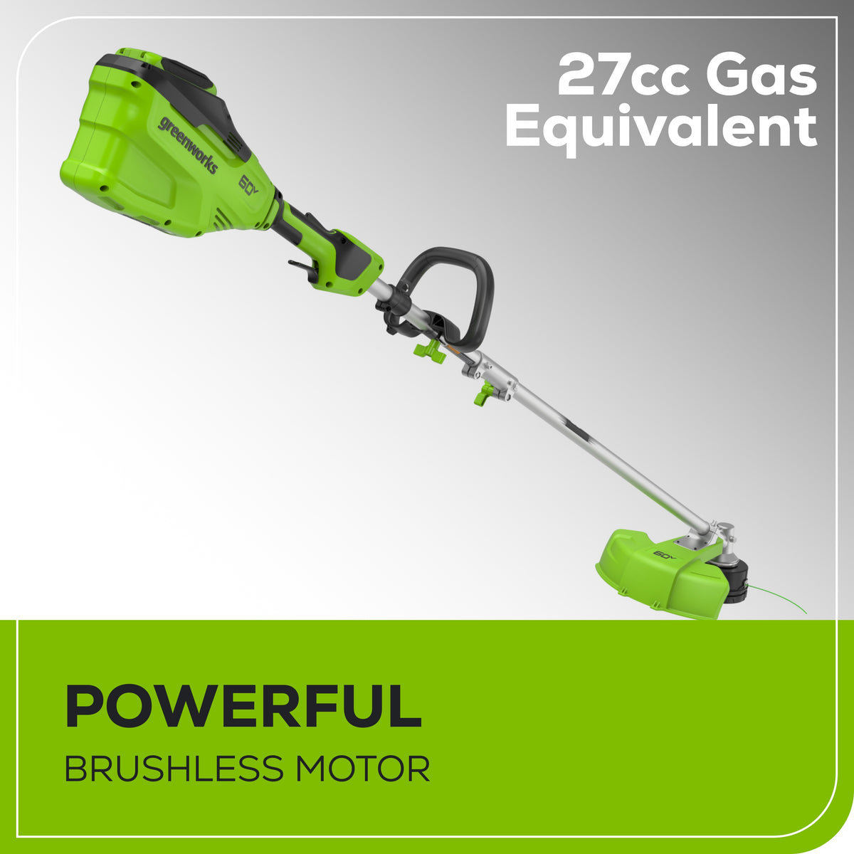 60V 16" Cordless Battery String Trimmer(Attachment Capable) w/ 4Ah Battery and 3A Charger