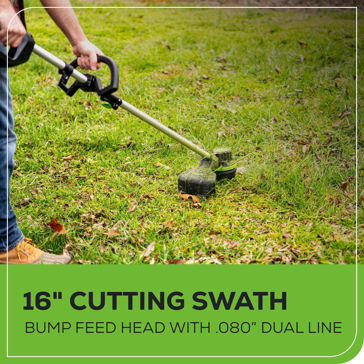 Pro 80V 16" Brushless String Trimmer & 500CFM Leaf Blower Combo w/ 2.0 Ah Battery & Charger