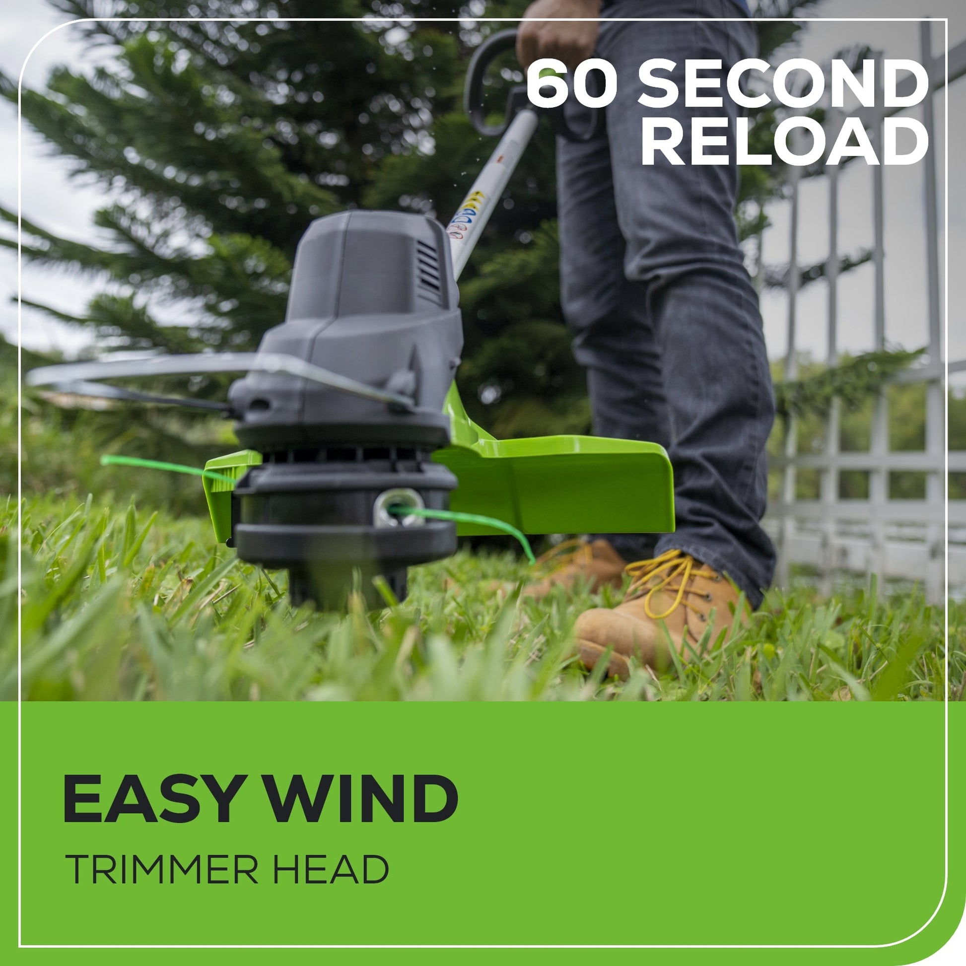 48V (24V x 2) 15" Cordless Battery TORQDRIVE™ String Trimmer w/ (2) 2.0Ah USB Batteries & Charger