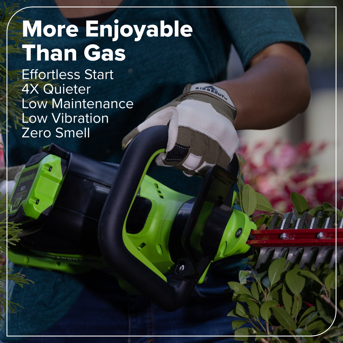 60V 26" Cordless Battery Hedge Trimmer 4000 SPM, 2Ah Battery and 3A Charger