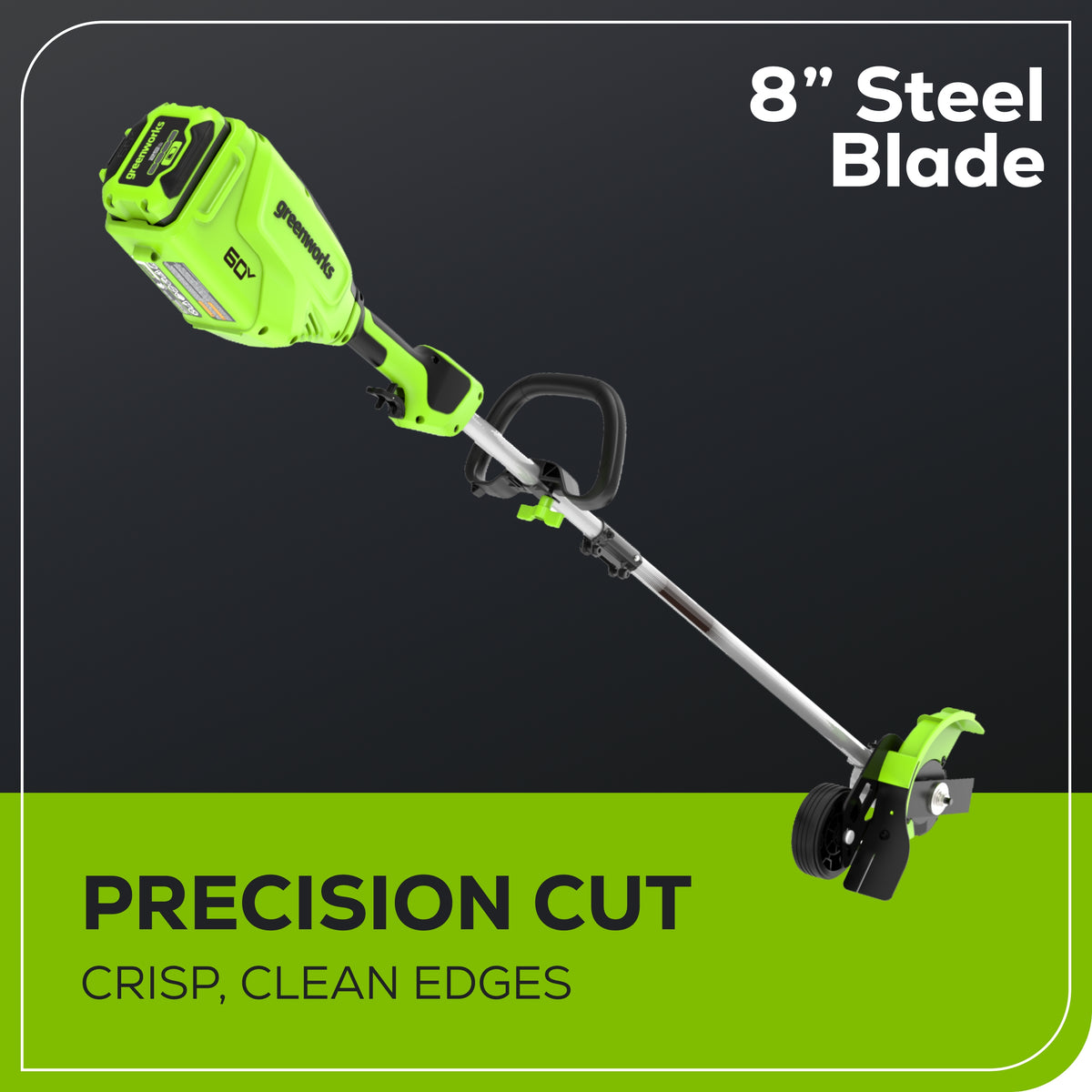 60V 8" Cordless Battery Edger w/ 2.5 Ah Battery and 3A Charger