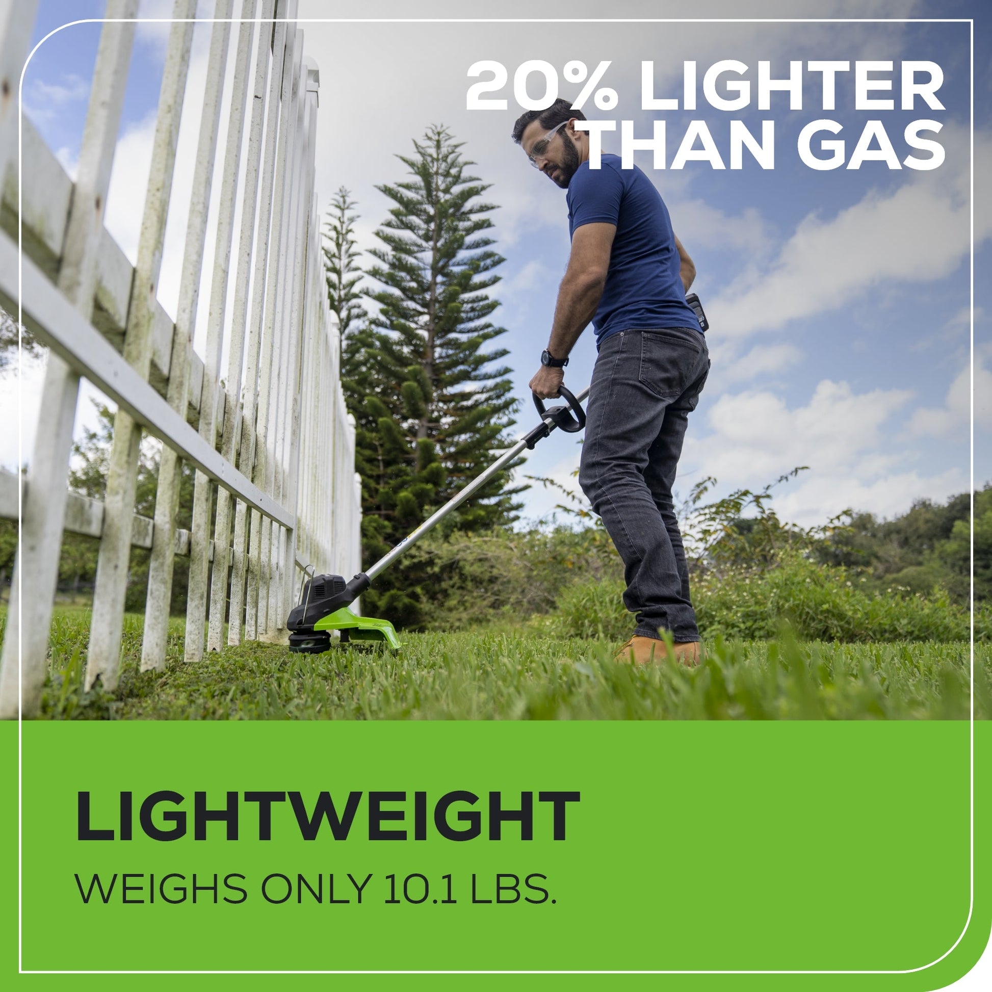 48V (24V x 2) 15" Cordless Battery TORQDRIVE™ String Trimmer w/ (2) 2.0Ah USB Batteries & Charger