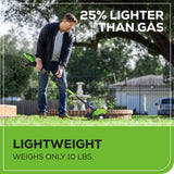 60V 8" Cordless Battery Edger Black Shaft w/ 2.0Ah Battery & Charger