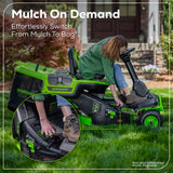 60V 30” CrossoverT Riding Lawn Tractor 3PC Combo Kit w/ Two 8.0Ah Batteries, Two 4.0Ah Batteries, One 2.5Ah Battery and Two Chargers