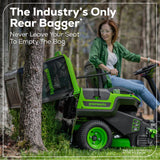 60V 30” CrossoverT Riding Lawn Tractor 3PC Combo Kit w/ Two 8.0Ah Batteries, Two 4.0Ah Batteries, One 2.5Ah Battery and Two Chargers