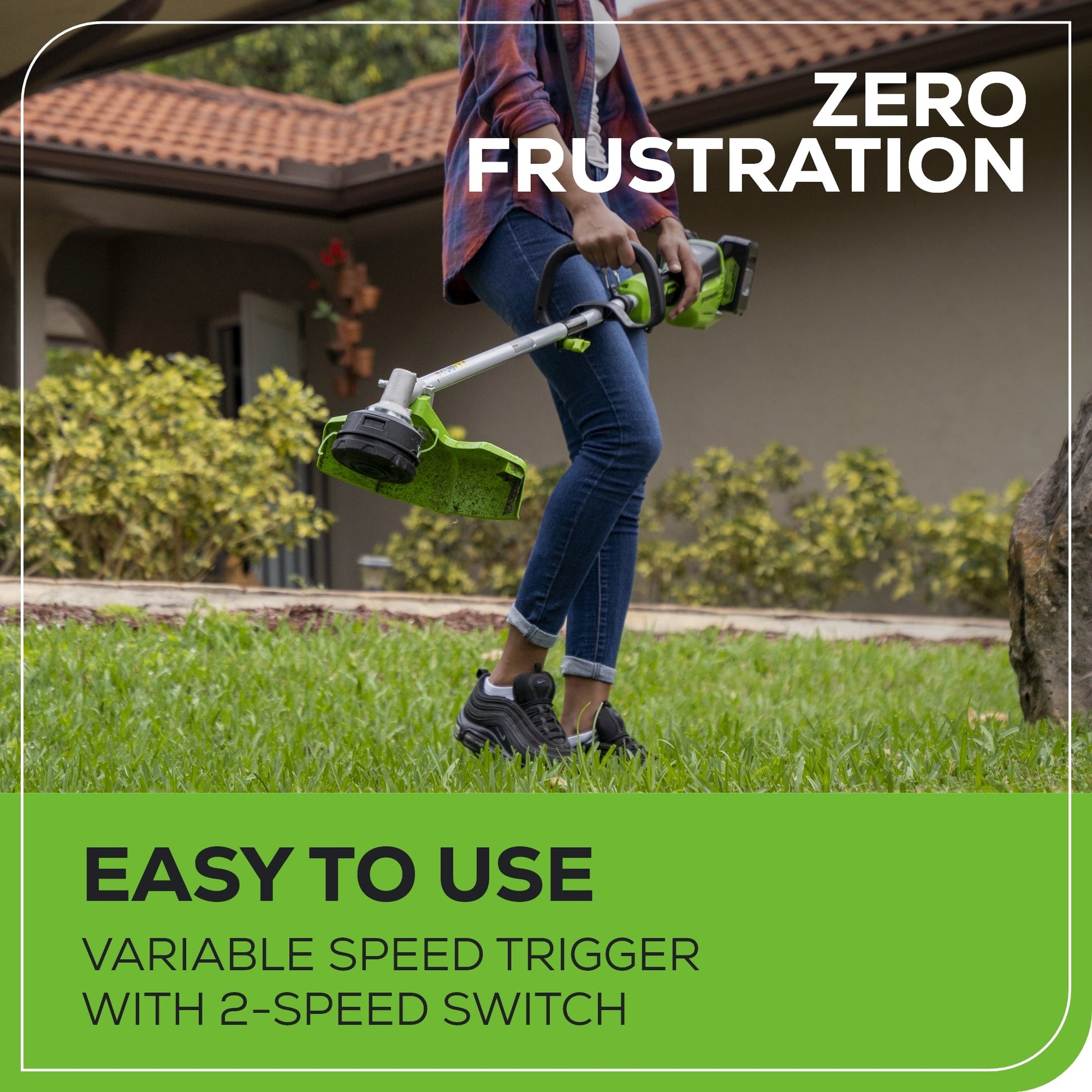 48V (24V x 2) 16" Cordless Battery String Trimmer (Attachment Capable) w/ (2) 4.0Ah USB Batteries & Dual Port Charger