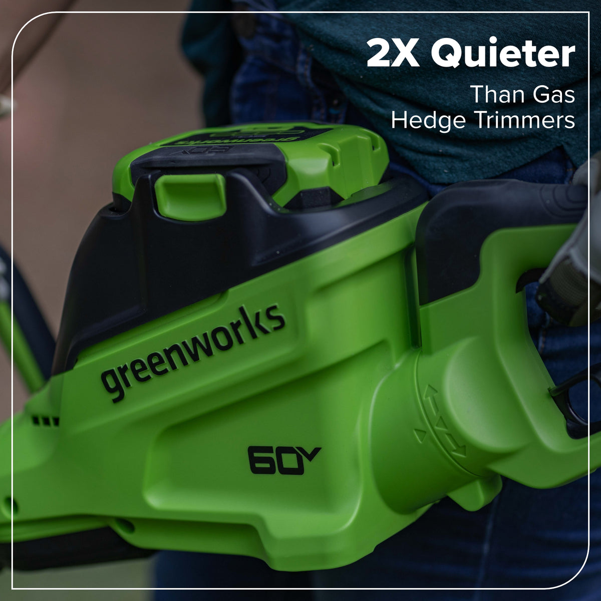 60V 26" Cordless Battery Hedge Trimmer 4000 SPM, 2Ah Battery and 3A Charger