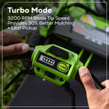 OPEN BOX 60V 21" Cordless Battery Dual Blade Self-Propelled Mower w/ (1) 8Ah battery and 6A Charger