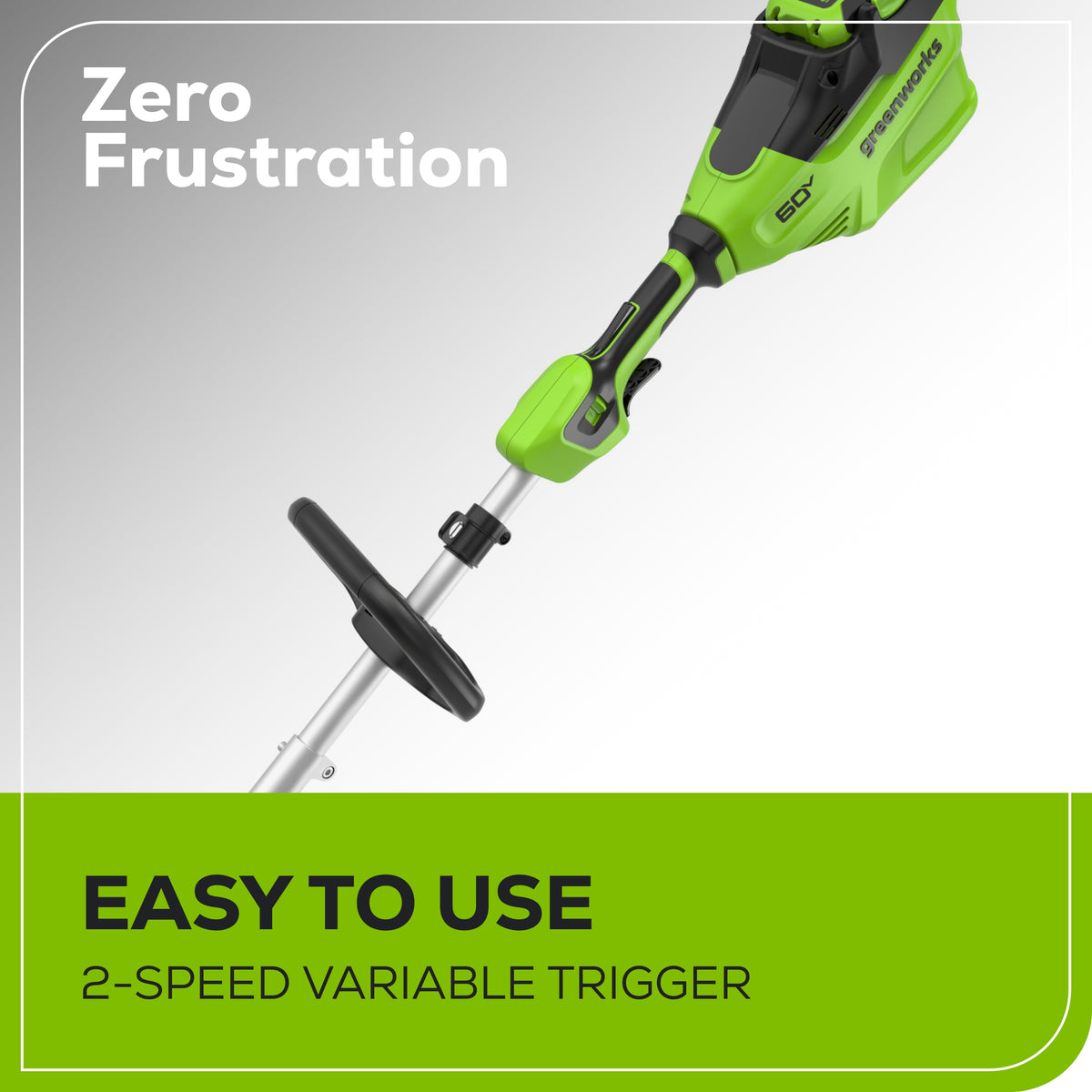 60V 16" Cordless Battery String Trimmer(Attachment Capable) w/ 4Ah Battery and 3A Charger