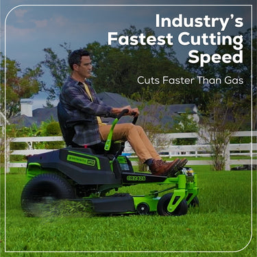 60V 42” Electric CrossoverZ Zero Turn Mower with (4) 8 Ah Batteries and (2) Dual Port Turbo Chargers
