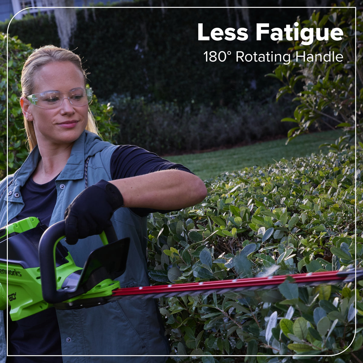 60V 26" Cordless Battery Hedge Trimmer 4000 SPM, 2Ah Battery and 3A Charger