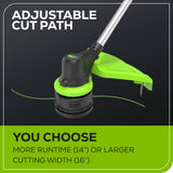 60V 16" Cordless Battery String Trimmer w/ 2.5Ah Battery and 3A Charger