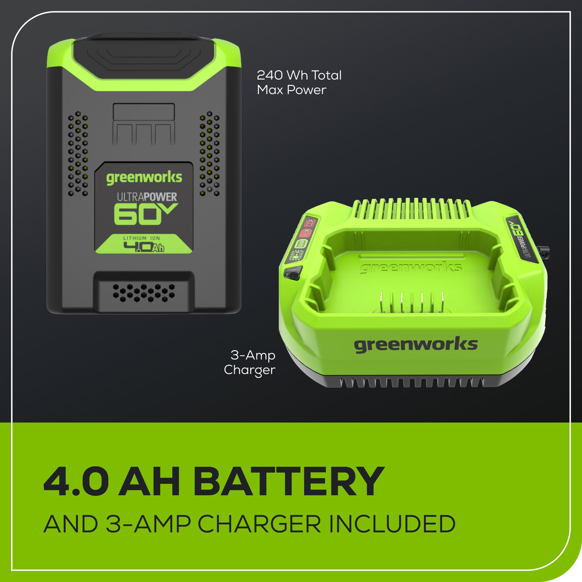 60V 16" Cordless Battery String Trimmer(Attachment Capable) w/ 4Ah Battery and 3A Charger