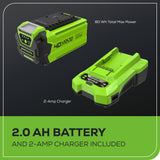 40V 15" Gen 2 Cordless String Trimmer w/ 2.0Ah Battery & Charger