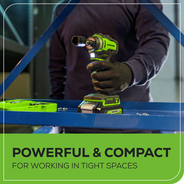 24V 1/4" 1950 in/lbs Brushless Impact Driver Kit (8-piece Bit Set and Tool Bag Included) w/ Two (2) 2Ah Batteries and Charger