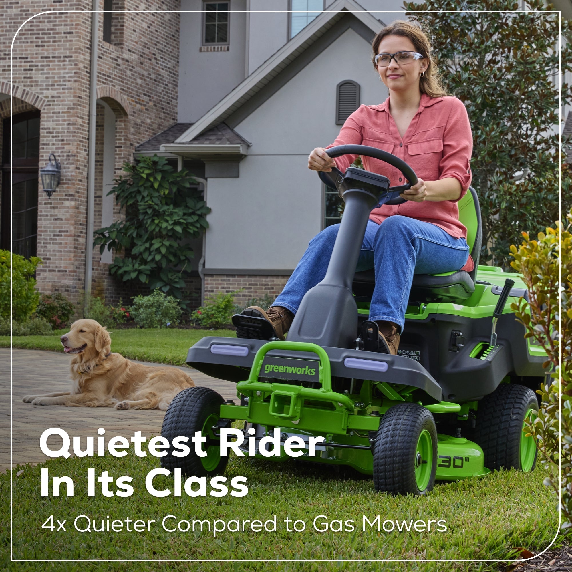 60V 30” CrossoverT Riding Lawn Tractor 3PC Combo Kit w/ Two 8.0Ah Batteries, Two 4.0Ah Batteries, One 2.5Ah Battery and Two Chargers