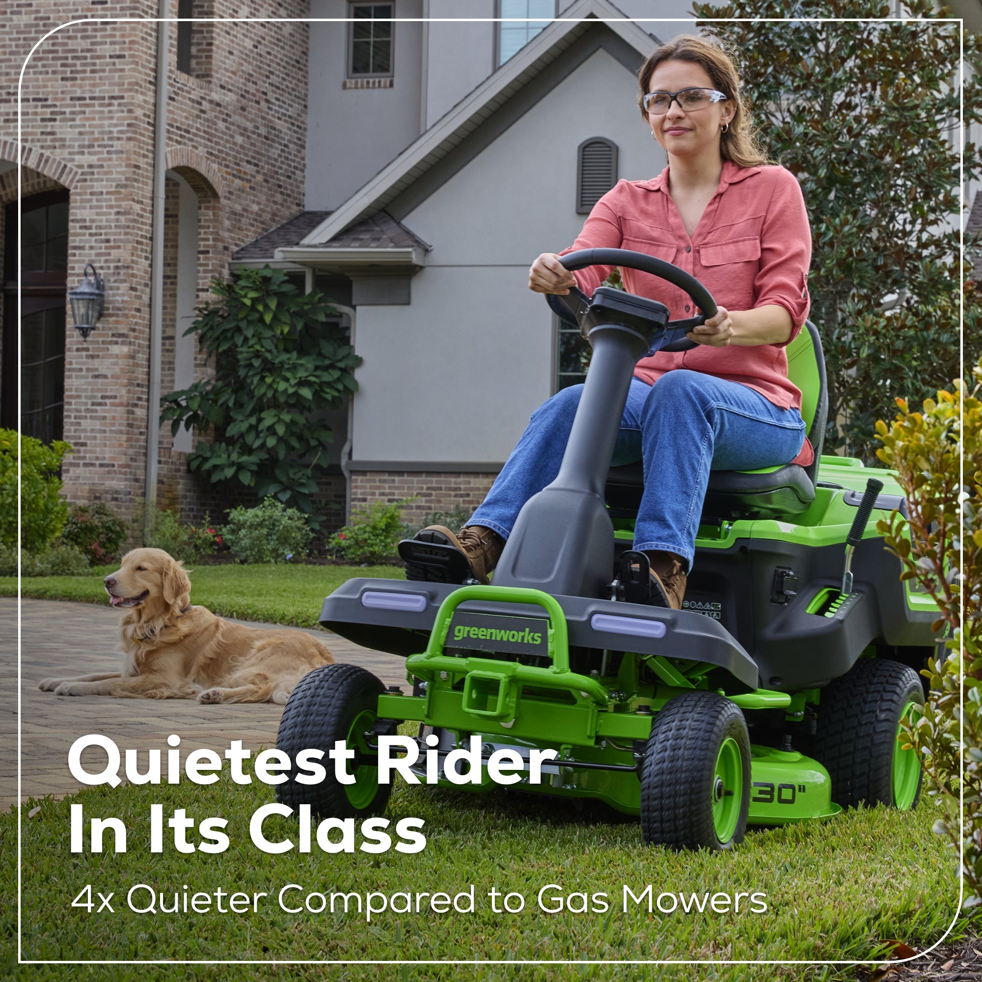 60V 30” CrossoverT Riding Lawn Tractor with (2) 8.0 Ah, (2) 4.0 Ah Batteries & 600-Watt Charger