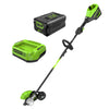 60V 8" Brushless Cordless Battery Edger Black Shaft: (1) 2.5 Ah Battery, (1) 3A Charger