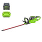 60V 26" Cordless Battery Hedge Trimmer 4000 SPM w/ 2Ah Battery and 3A Charger