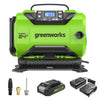 24V Cordless Battery Inflator: 2.0 Ah Battery and Charger