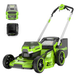 OPEN BOX 60V 21" Cordless Battery Dual Blade Self-Propelled Mower w/ (1) 8Ah battery and 6A Charger
