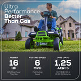 60V 30” CrossoverT Riding Lawn Tractor with (2) 8.0 Ah, (2) 4.0 Ah Batteries & 600-Watt Charger