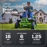 60V 30” CrossoverT Riding Lawn Tractor 3PC Combo Kit w/ Two 8.0Ah Batteries, Two 4.0Ah Batteries, One 2.5Ah Battery and Two Chargers