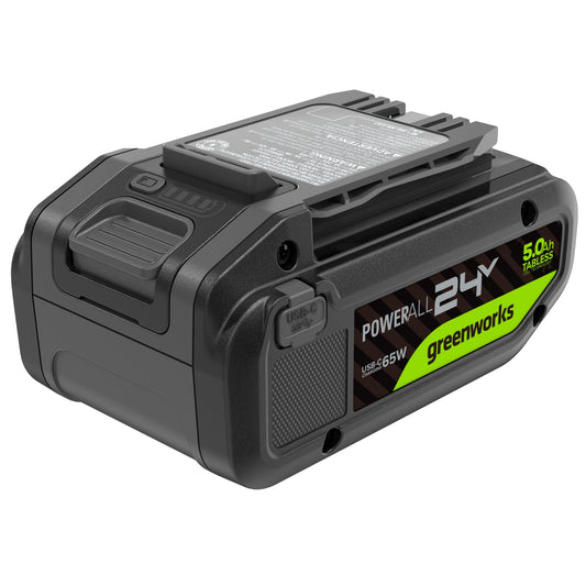 24V 5.0Ah Tabless Battery with Bi-Directional USB-C Port