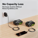 24V 5.0Ah Tabless Battery with Bi-Directional USB-C Port